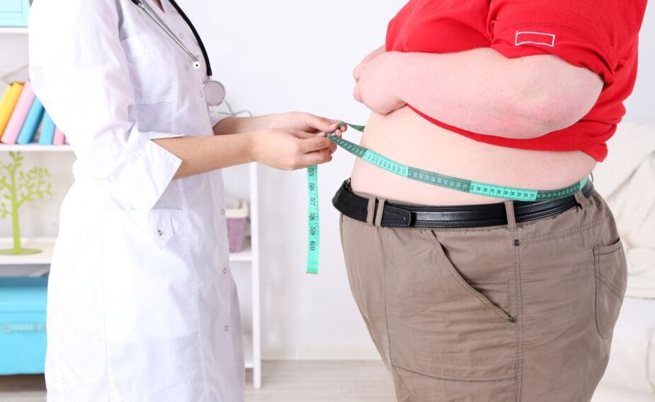 Eine häufige Ursache für die Entwicklung von Typ -2 -Diabetes ist abdominaler Fettleibigkeit